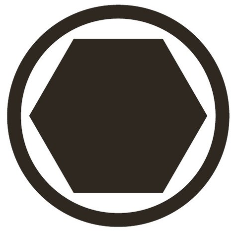 1/2 bit dop, interne hexagon 5 x 140 mm