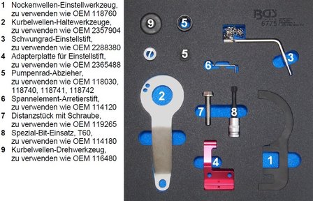 Jeu d&rsquo;outils de reglage du moteur pour BMW et MINI, 1.5 &amp; 2.0 L Diesel