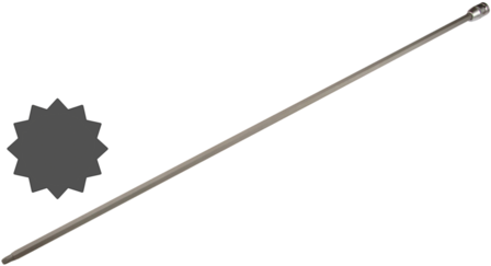 Embout speciale, torx (XZN) M8x800 mm. 1/2.