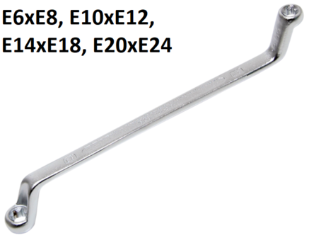 Cle a double anneau, E-profil  E6xE8 - E20xE24mm