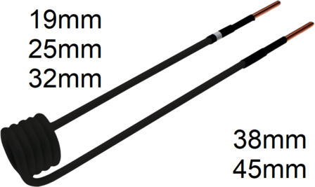 Bobine d&#039;induction, 19 mm, pour chauffe-induction BGS 2169