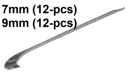 Ensemble de serrage d&#039;axe de 12 pieces 7 mm