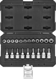 Coffret de 21 douilles Torx 3/8