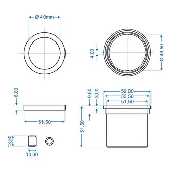 Palier lisse pour frein a inertie adapte aux modeles Knott KF/KR 7.5 - 10 - 13-20