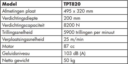 Plaque vibrante avec moteur a essence 8.2kn