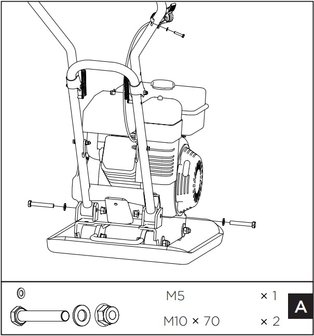 Plaque vibrante avec moteur a essence 8.2kn