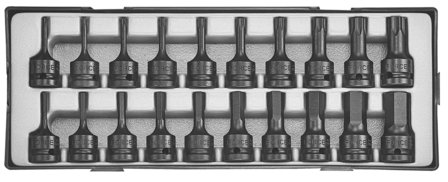 Module de 20 douilles impact Hex &amp; Torx 1/2