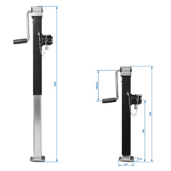 Pied de support extensible, robuste SH62/5000