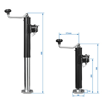 Pied de support extensible, robuste TH39/2000