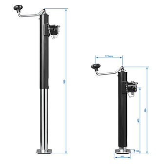 Pied de support extensible, robuste TH52/2000
