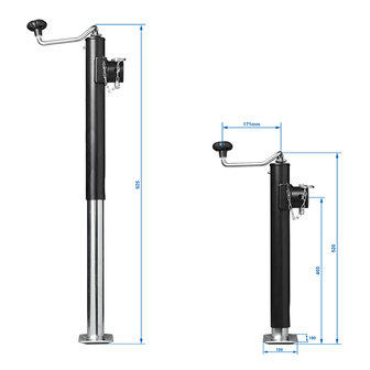 Pied de support extensible, robuste TH52/5000