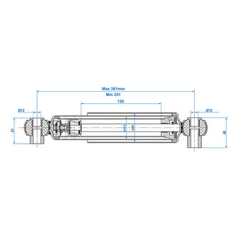 Amortisseur 900-1300kg CC 250-380 - jeu de 2 pieces