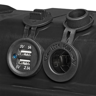 Coffret a piles 35x18x20cm 2x USB - 1x prise 12V - Voltmetre
