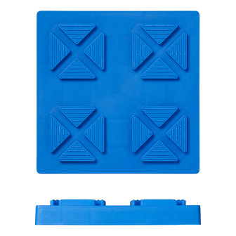 Assiettes empilables 21x21x3,3cm - lot de 4 pieces