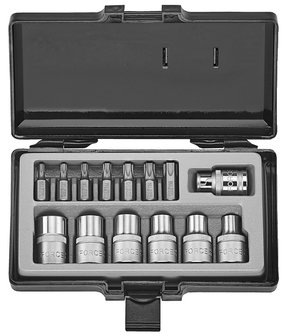 Coffret de 14 douilles &amp; embouts Torx