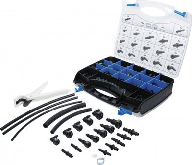 Assortiment de tuyaux et raccords en matiere plastique 95 pieces