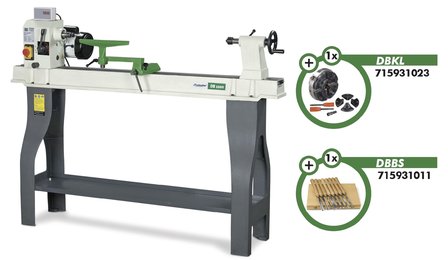 Tour a bois DB1100, mandrin et burin pivotant