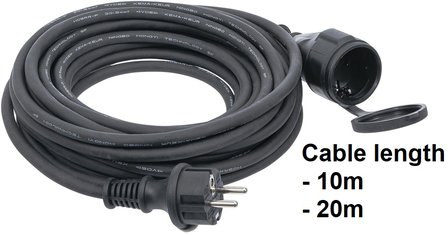 Cable de rallonge 3 x 1,5 mm&sup2; IP 44