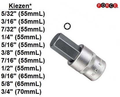 Douilles tournevis Hex 1/2 (55mmL)