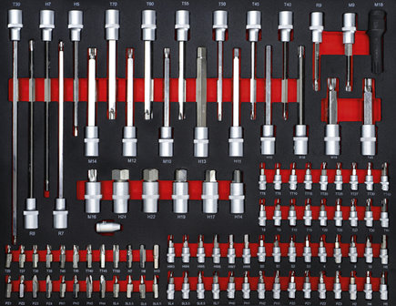 Servante d&rsquo;atelier 7 tiroirs, 1 porte laterale avec 250 outils