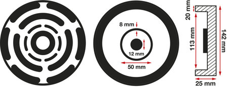 Plateau en caoutchouc pour pont elevateur 140 mm