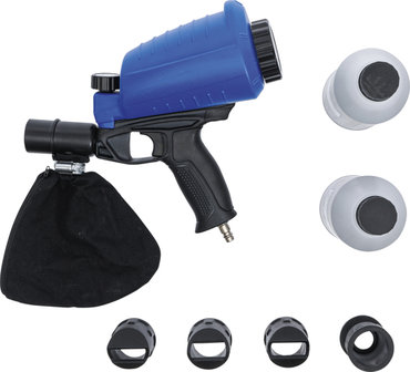 Pistolet de sablage pneumatique avec accessoires 3 pieces