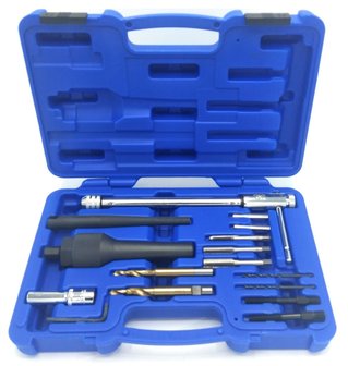 Jeu de forets pour l&#039;extraction des bougies de prechauffage, M8+10