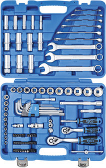 Coffret de douilles six pans 6,3 mm (1/4) + 10 mm (3/8) pouces 92 pieces