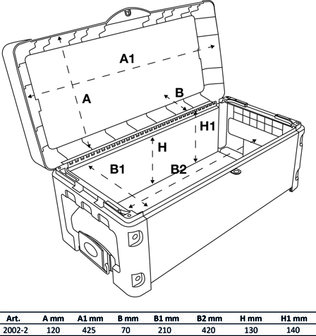 Supplement de caisse a outils a coque dure pour art. 2002