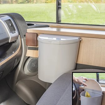 Poubelle avec couvercle 10L pour caravane/camping-car