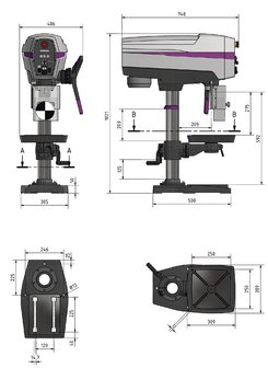 Perceuse de table diametre 25 mm 3x400V