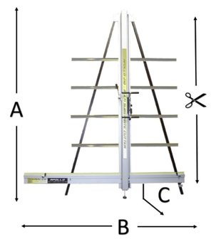 Apollo axl 1,65m coupeur de format vertical