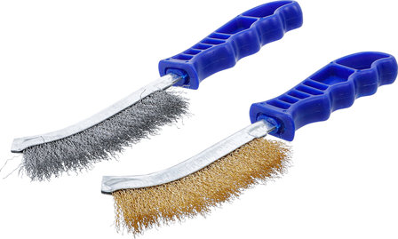 Jeu de brosses a fils Fil en acier et laiton 260 mm 2 pieces