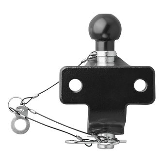 Boule d&#039;attelage noire combinee double version D21/S350 homologuee type E