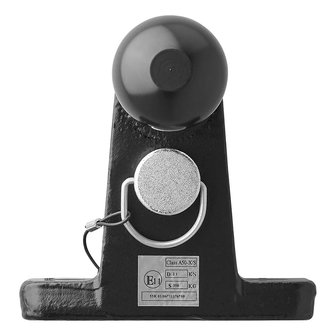 Boule d&#039;attelage noire combinee double version D21/S350 homologuee type E