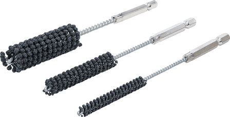 Jeu d&rsquo;outils de rodage flexible empreinte six pans male 6,3 mm (1/4) grain 60 / 80 8 - 12 - 20 mm 3 pieces