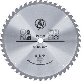 Lame de scie circulaire en metal dur &Oslash; 400 x 30 x 3,4 mm 48 dents