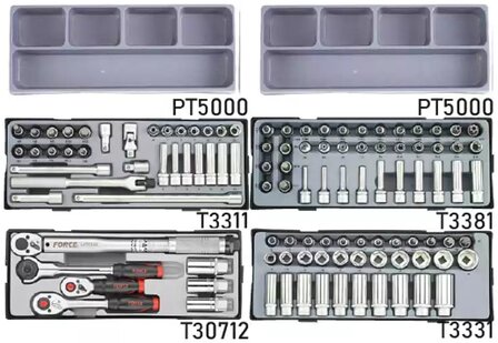 Chariot a outils jumbo noir 437 pieces avec 8 tiroirs
