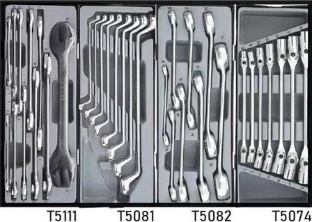 Chariot a outils noir a 8 tiroirs avec 376 outils