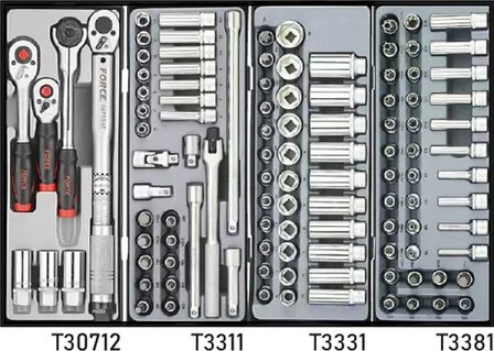 Chariot a outils rouge a 8 tiroirs avec 376 outils