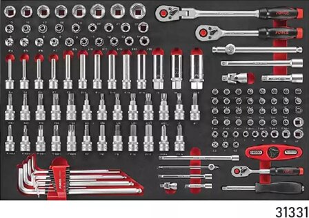 Chariot a outils noir a 8 tiroirs avec 326 outils (EVA)