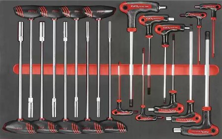 Chariot a outils noir a 8 tiroirs avec 308 outils (EVA)