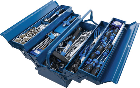 Caisse outils metallique, avec outils 137 pieces