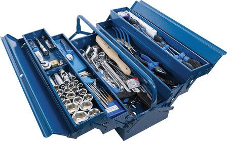 Caisse outils metallique, avec outils 137 pieces