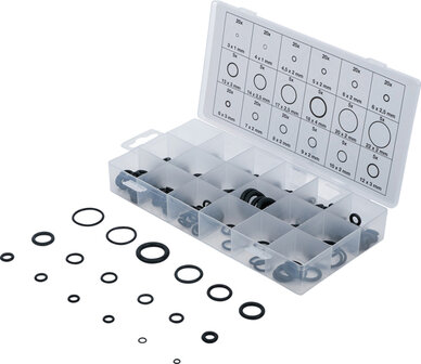 225-delige o-ring assortiment, 3-22 mm diameter