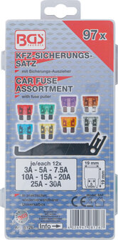 Assortiment de fusibles de voiture de 97 pieces