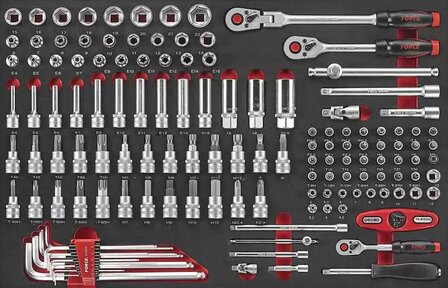 Chariot a outils noir a 8 tiroirs avec 315 outils (EVA)