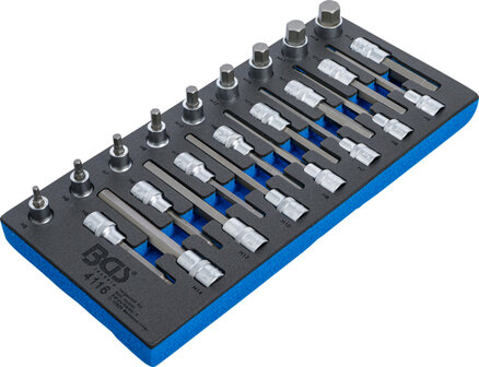 Plateau a outils 1/3: Embout a douille Set hexagonal interne de 12,5 mm (1/2 pouce) 24 pcs.