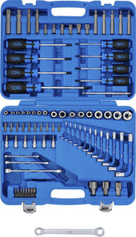 Assortiment doutils 6,3 mm (1/4) + 12,5 mm (1/2) profil E/profil T (pour Torx) 84 pieces