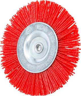 Brosse en nylon, 100 mm, arbre de 6 mm